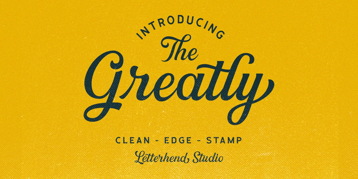 Beispiel einer Greatly Stamp-Schriftart